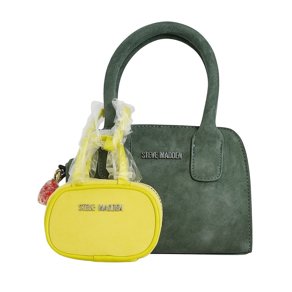 Steve Madden Green and Yellow Mini Bag Duo